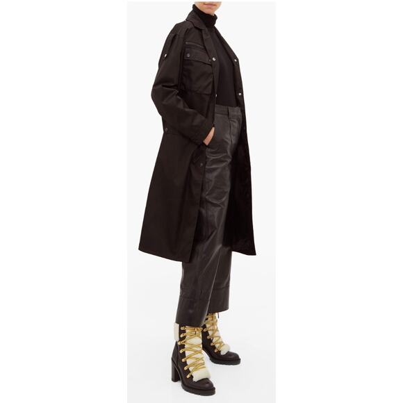 Christian Louboutin Black Calfskin Shearling Yetita 70 Combat Hiker Boots - Picture 4 of 16